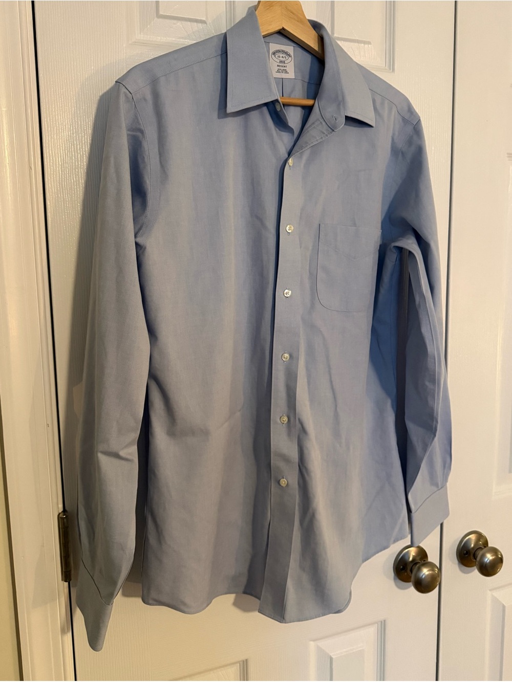 Brooks Brothers Light Blue Dress Shirt Neck 15 - 4/5